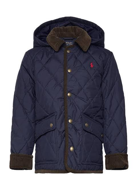 Jas Ralph navy bruine kraag