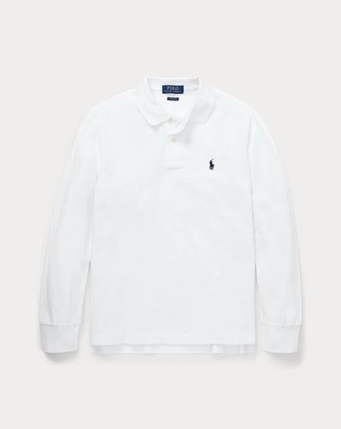Polo wit lange mouw