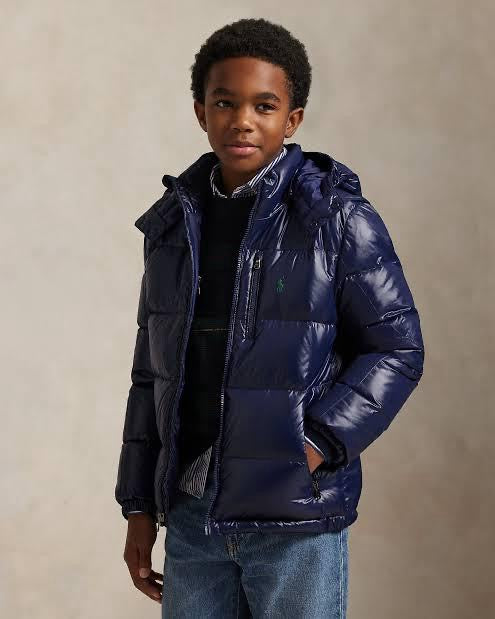 Jas Ralph navy blinkend groen logo