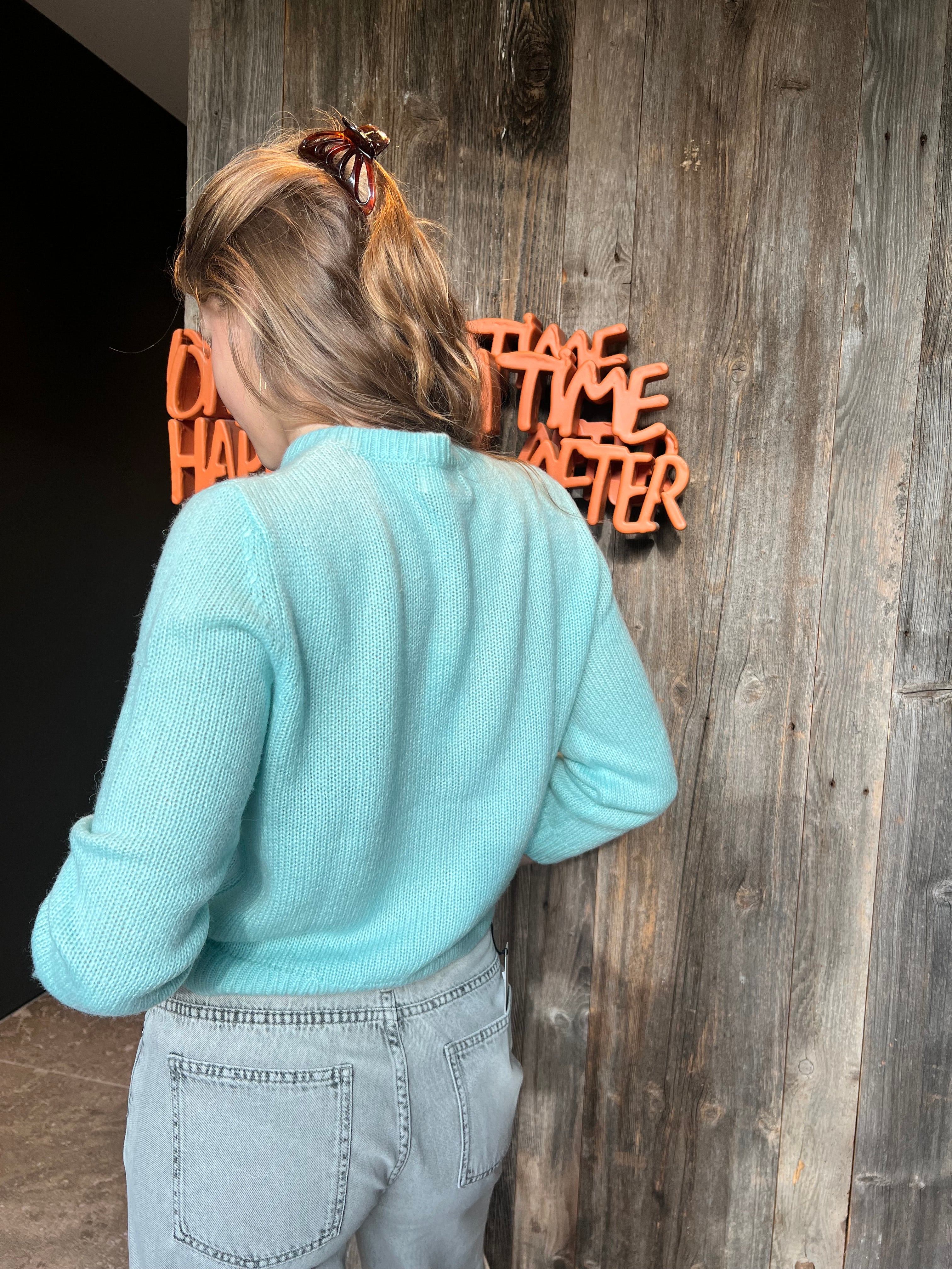 Cardigan aqua