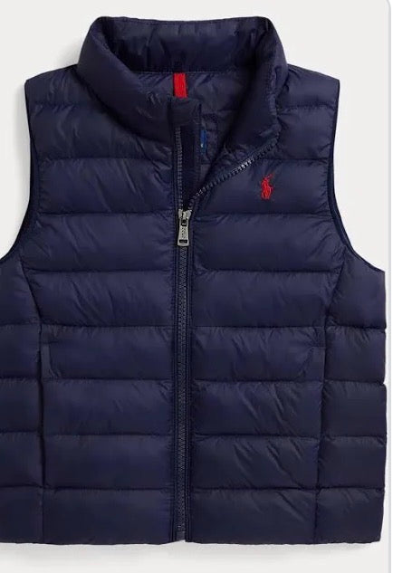 Bodywarmer navy rood logo