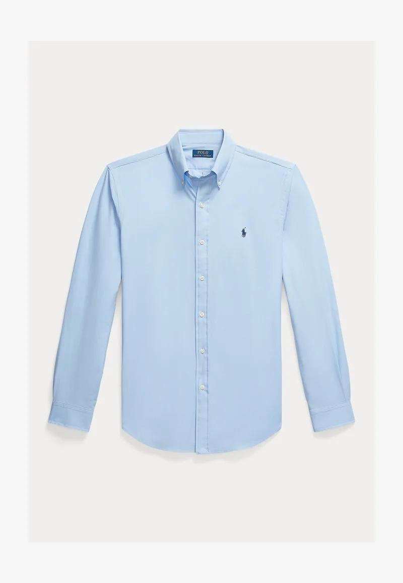 Blauw hemd blauw paard