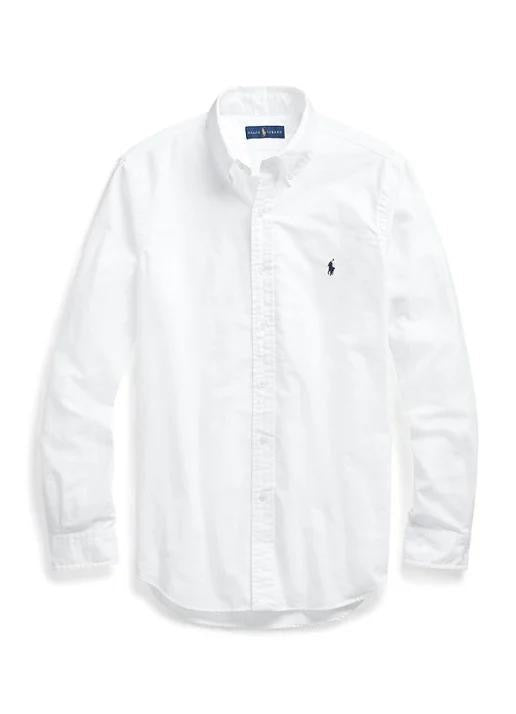 Wit hemd blauw logo