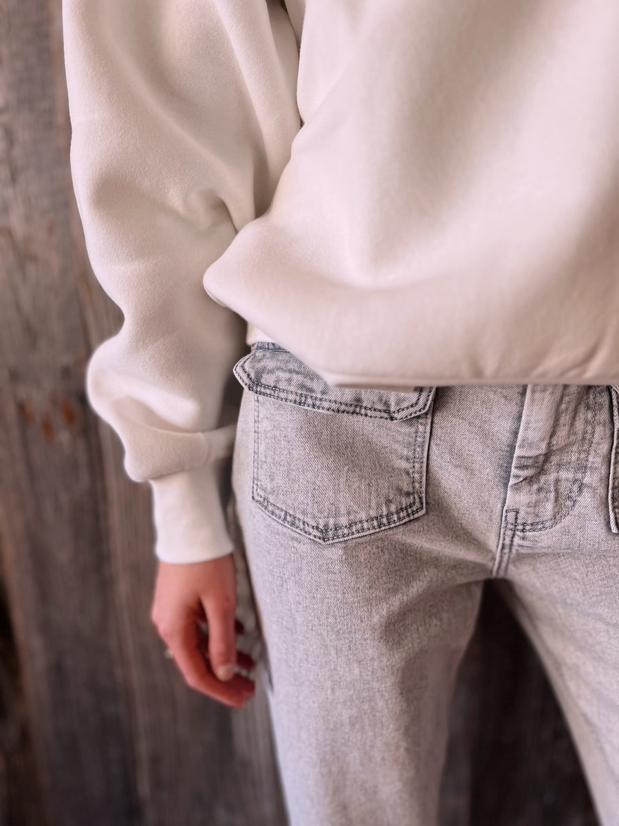 DENIM PANTS GREY