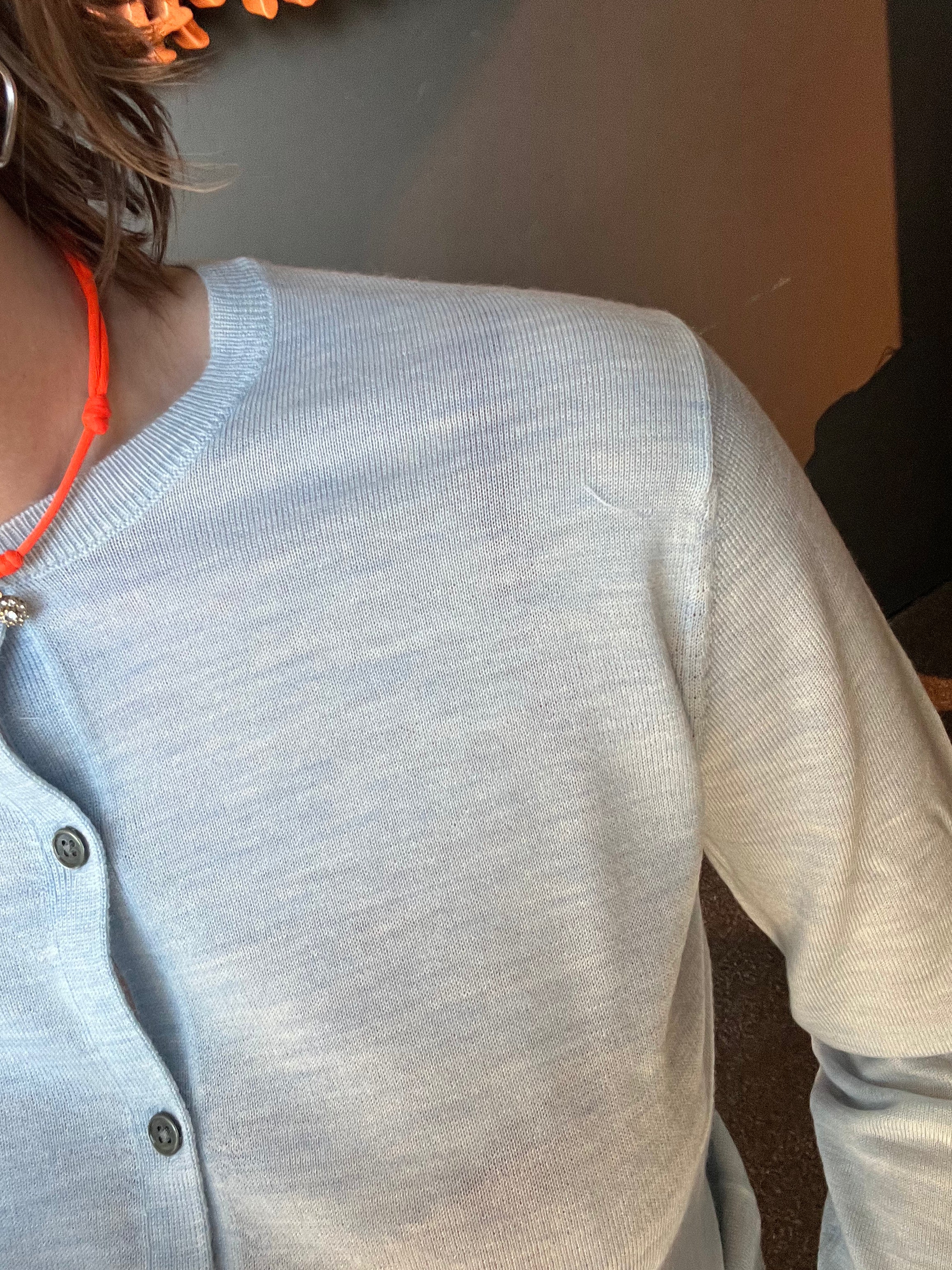 Blue cardigan